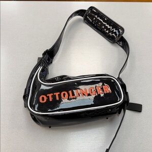 Ottolinger Black and Orange Crossbody Bag